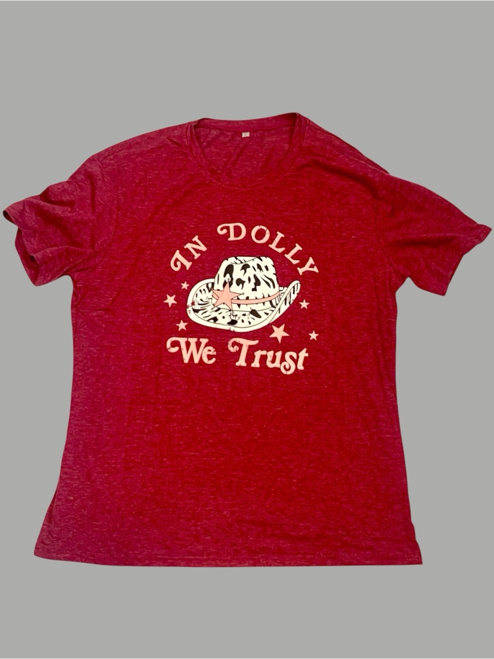 "In Dolly We Trust" Country Music Graphic T-Shirt Size Large